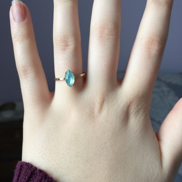 Aquamarine and gold ring
