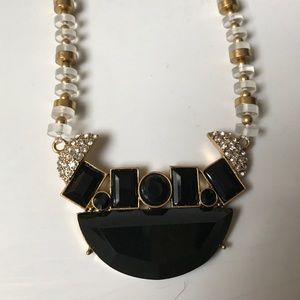 J. Crew black and gold statement necklace NEW