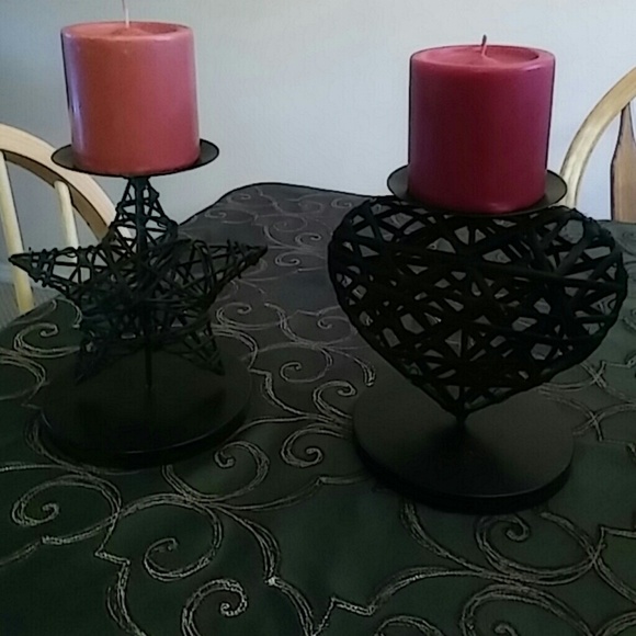 Star snd Heart candke holders