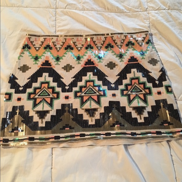Express sequin skirt