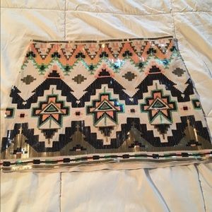 Express sequin skirt