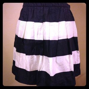 J crew navy blue silk pleated sailor skirt sz 4