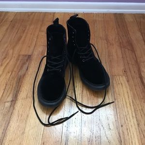 Black velvet Dr. Martens