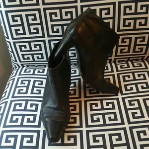 Worthington black leather booties