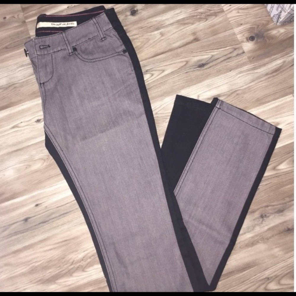 Gray Front Black Back DKNY Skinny Jeans