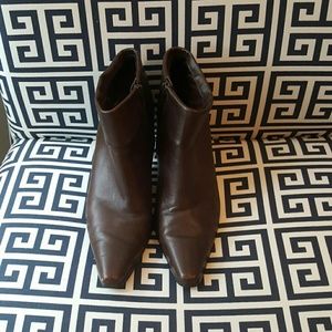 Worthington brown leather booties