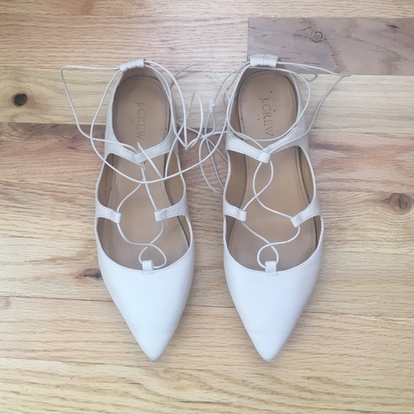 MOVING SALE JCREW Pointed Toe Lace Up Flats
