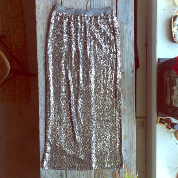 Calypso St. Barth's Silver Sequined Skirt - Picture 3 of 4
