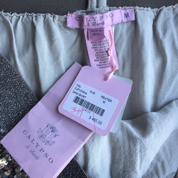 Calypso St. Barth's Silver Sequined Skirt - Picture 4 of 4