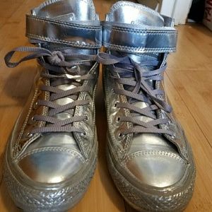 Silver Converse High tops