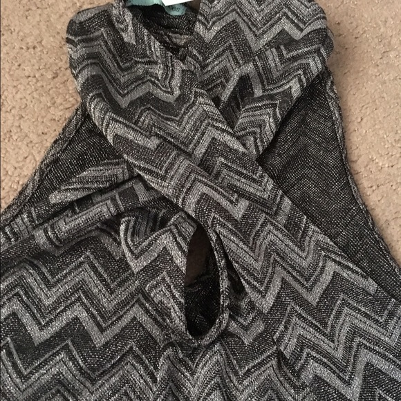 NWT Maurices metallic chevron cross front top - Picture 1 of 4