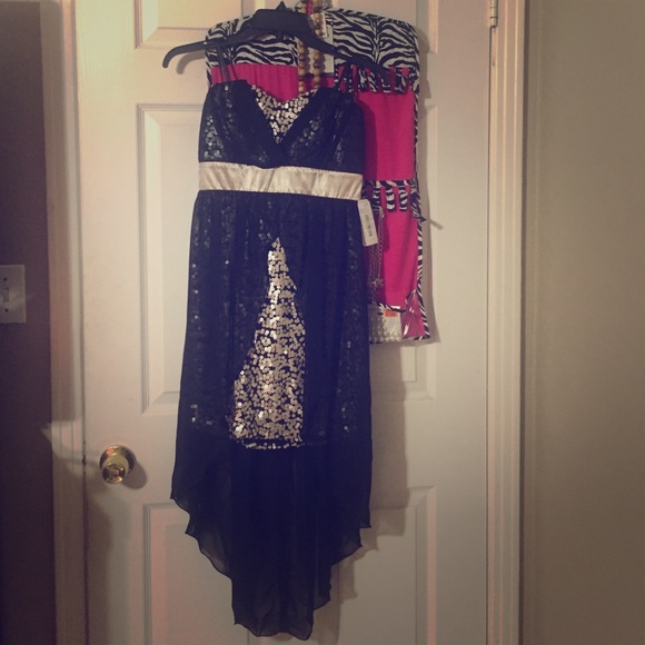Champagne sequins Hi-Lo dress - Picture 1 of 4