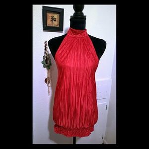 SOLD!!! Silky Red sleeveless top