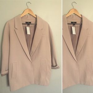 H&M Blush Pink, Satin-lined Blazer/Coat
