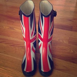 British flag rain boots