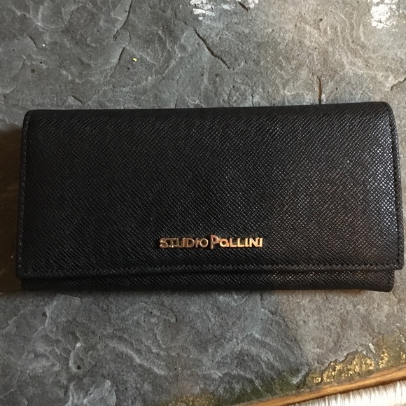 Studio Pollini black leather wallet