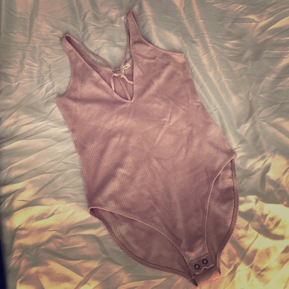 Express Dusty Rose Bodysuit