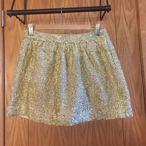 Gold glitter skirt
