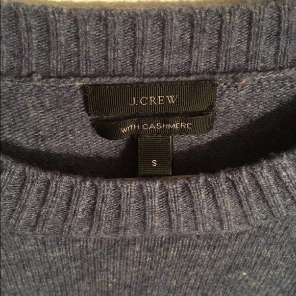 J.Crew Colorblock Blue Sweater w/ Cashmere Blend s - Picture 2 of 4