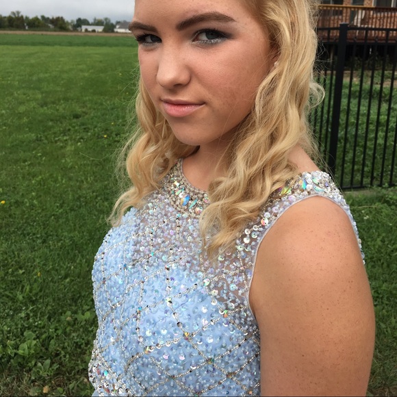 Blue 2 Piece Homecoming Dress - Picture 3 of 4