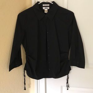 Old Navy M black button down top
