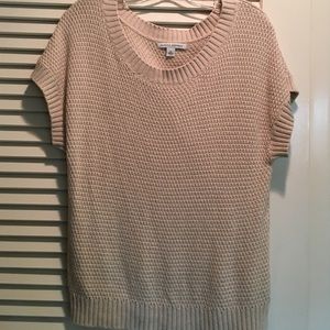 Cream/Tan Short-Sleeve Banana Republic Sweater