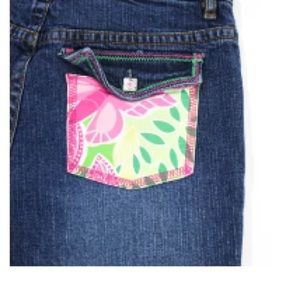 Lilly Pulitzer Bottoms - LILLY PULITZER GIRL'S PRINT POCKET JEANS SZ 14 Lilly Pulitzer Bottoms - LILLY PULITZER GIRL'S PRINT POCKET JEANS SZ 14