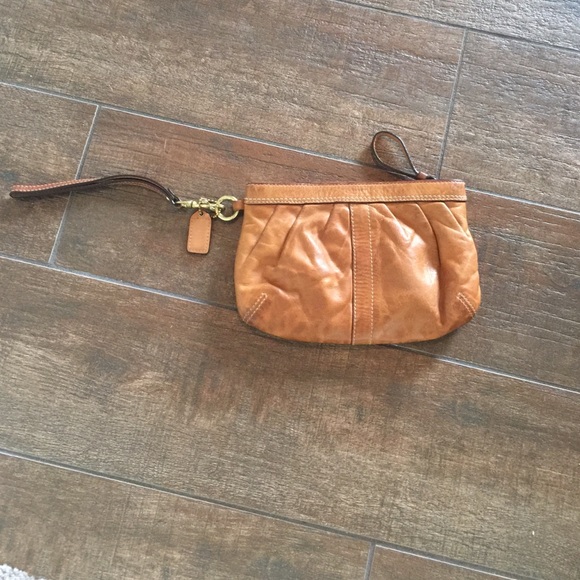 Coach leather wristlet