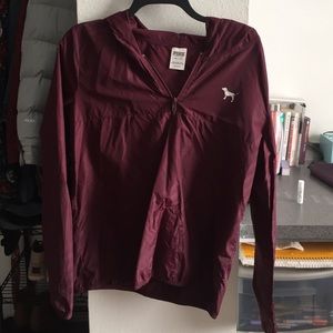 Pink by VS garnet rain jacket/wind breaker