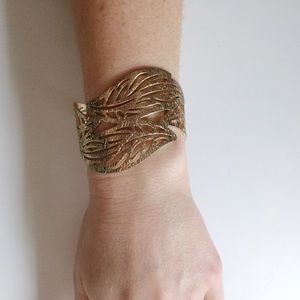 Gold leaf design cuff