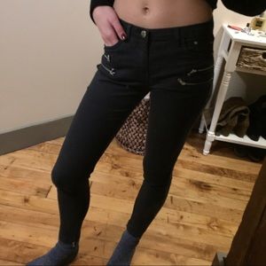 Zara double zipper skinny pant