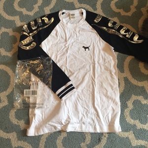 Pink Victoria's Secret sequin long sleeve