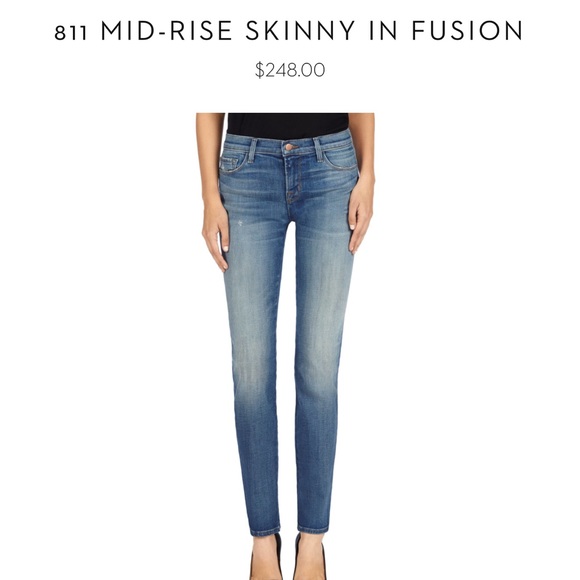 NWOT JBrand 811 Mid Rise Skinny in Fusion