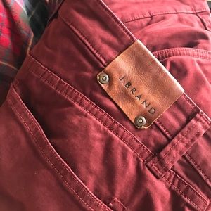 J brand men's red jeans
