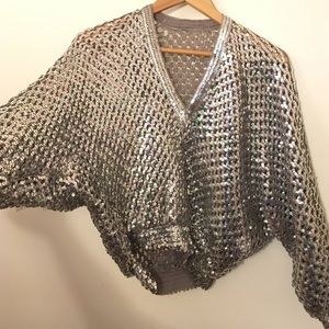 ✨Vintage✨80's Sequin Jumper w/ Dolman Sleeves