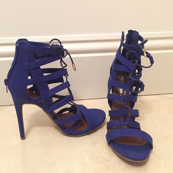 Strappy Electric Blue Heels