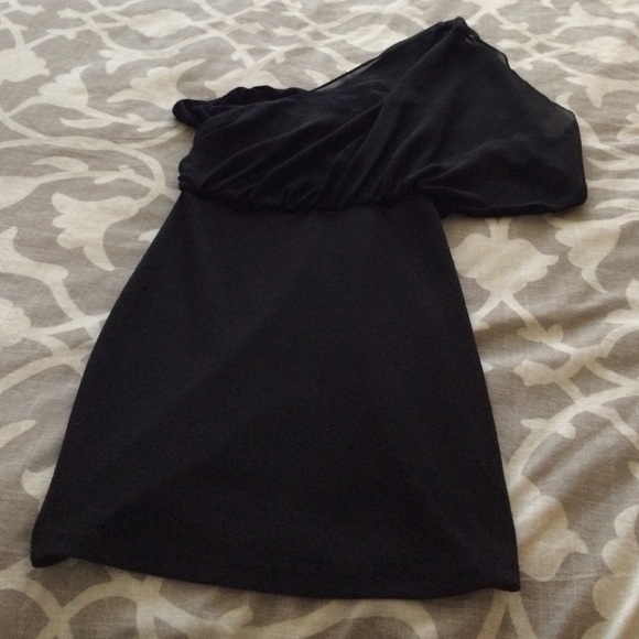 Black one shoulder dress