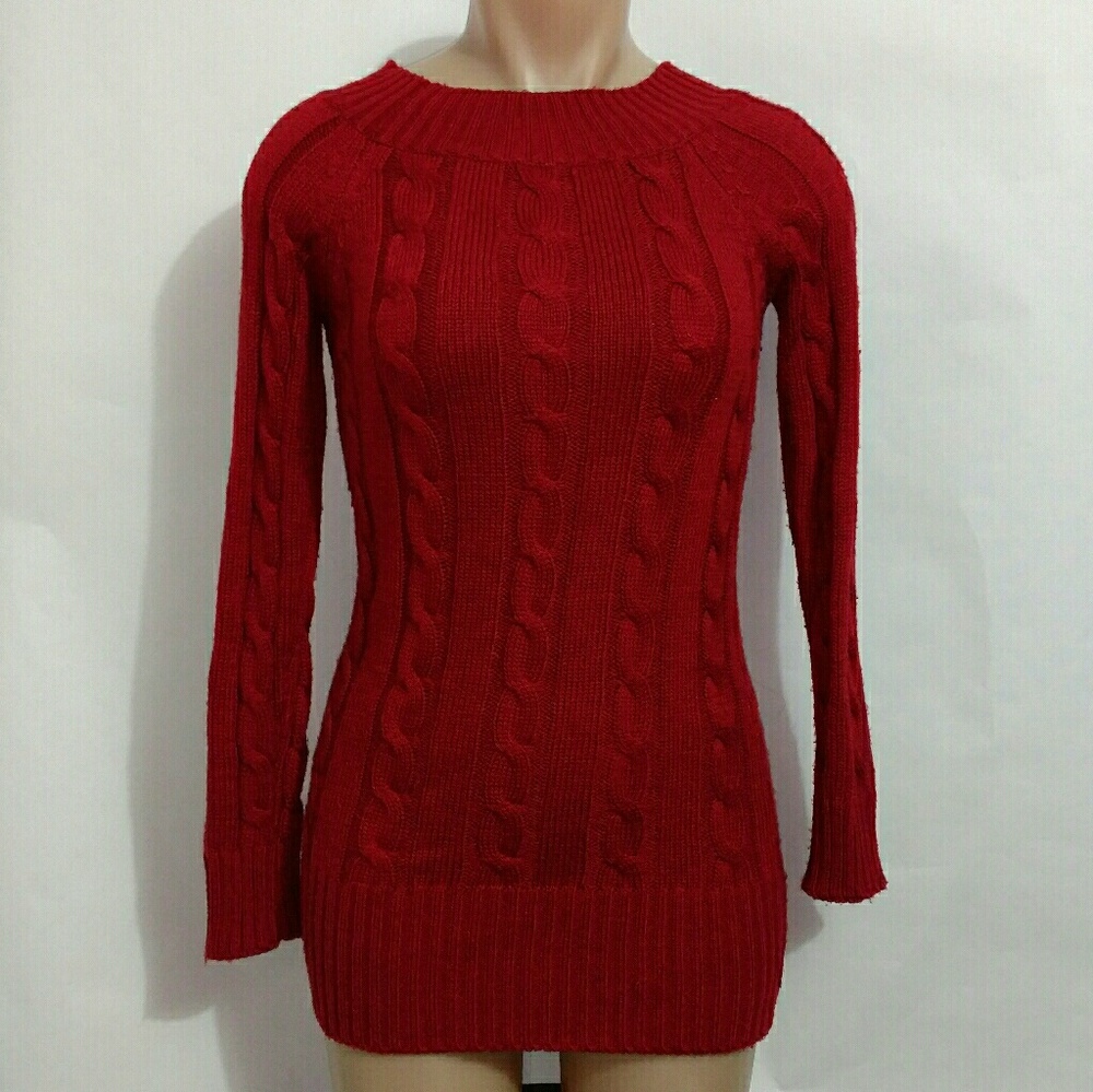 Red Knit Sweater S-M