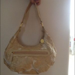 Creamy/Gold Big Buddha Shoulder Bag