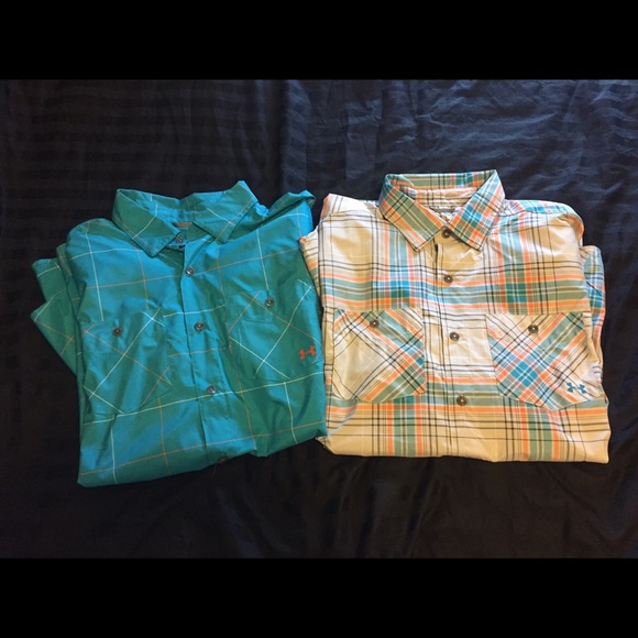 💕SOLD💕 Mens underarmour button up shirts