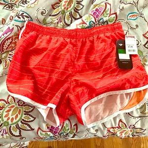Orange fitness shorts