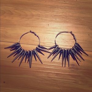 Spiked Hoop Earrings
