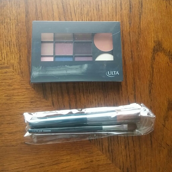 Ulta Eye shadow and face palette with brushes.