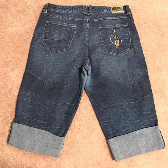 Baby Phat Jean Bermuda Length Shorts Size 18