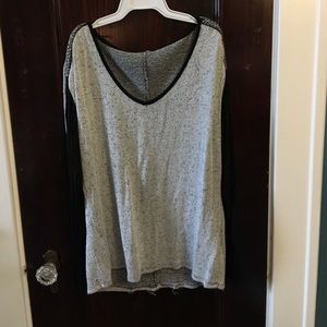 Grey and black knit sweater