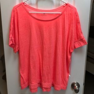 Athleta jersey-knit neon top
