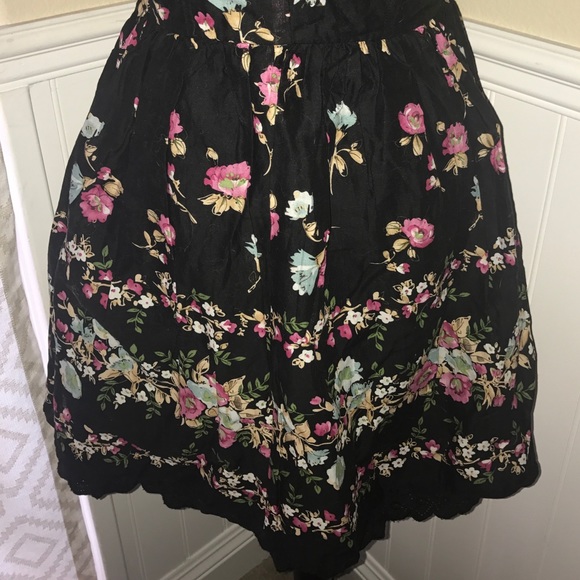 Strapless summer black floral dress - Picture 3 of 4
