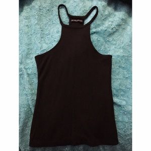 Black high neck tank top