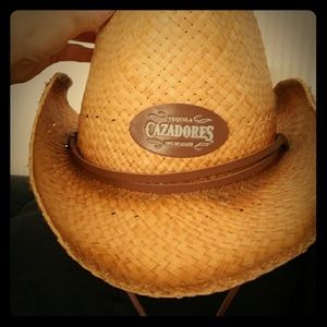 Straw Cowboy Hat Cazadores Tequila