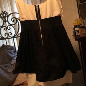 Black and white peplum dress